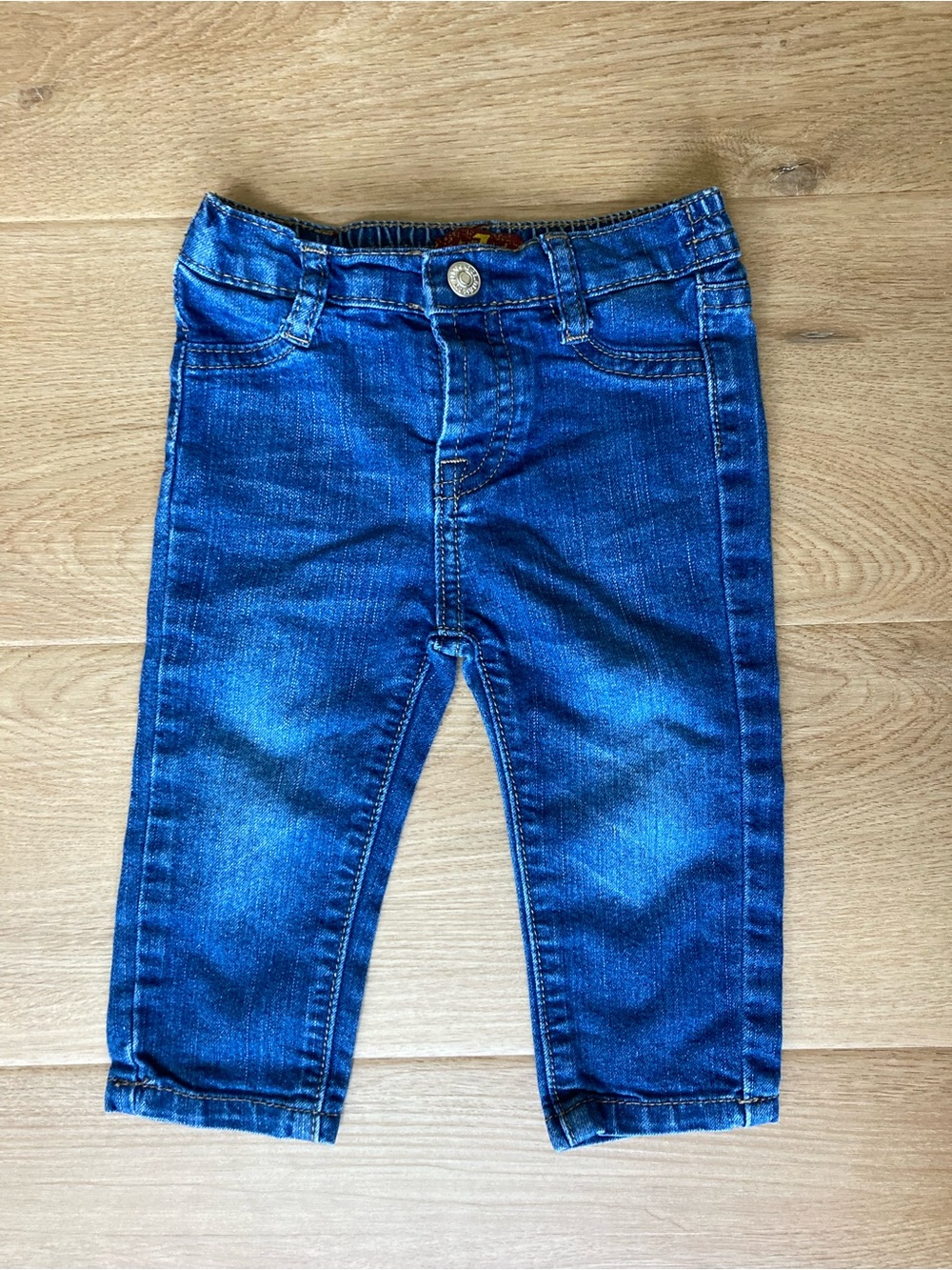 7 For All Mankind Blue Stretch Denim Baby Jeans